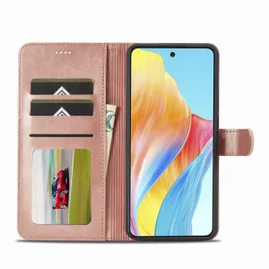 IMEEKE Peňaženkový obal pre Oppo A78 ružovozlatý
