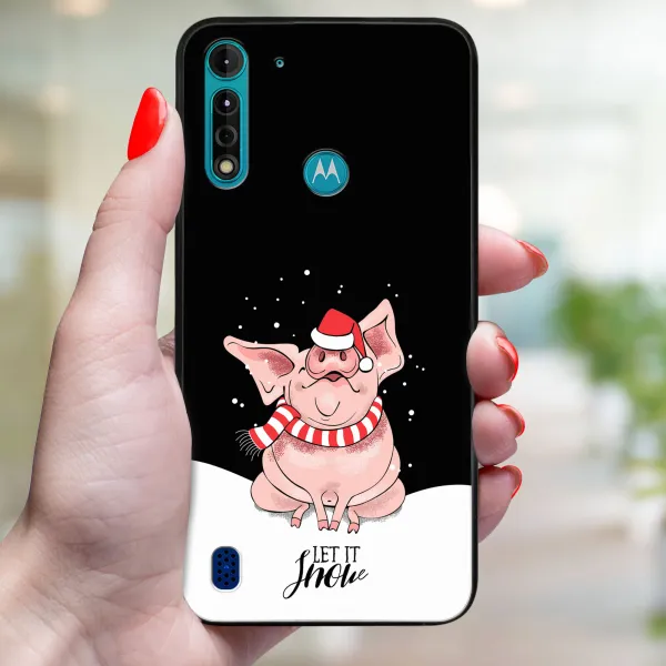 MY ART Kryt s vianočným dizajnom Motorola Moto G8 Power Lite LET IT SNOW (075)