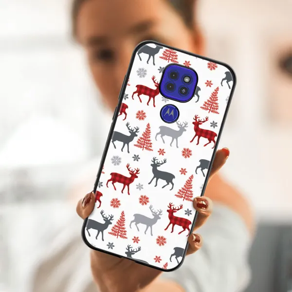 MY ART Kryt s vianočným dizajnom Motorola Moto G9 Play / E7 Plus DEER (068)