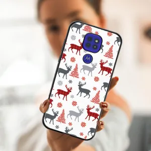 MY ART Kryt s vianočným dizajnom Motorola Moto G9 Play / E7 Plus DEER (068)
