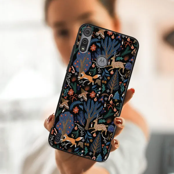 MY ART Kryt s vianočným dizajnom Motorola Moto E6s WINTER (071)