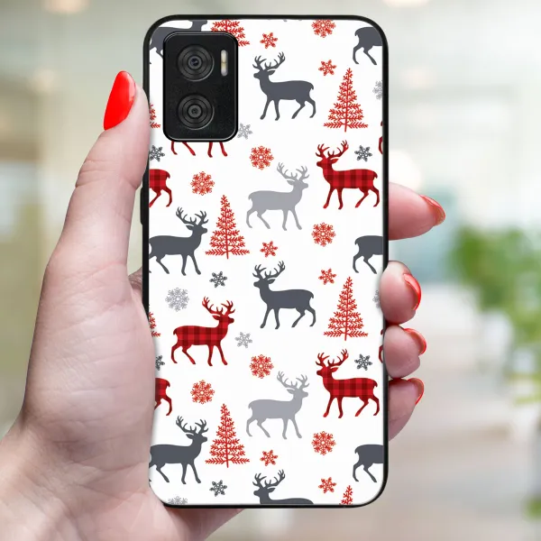 MY ART Kryt s vianočným dizajnom Motorola Moto E22 / E22i DEER (068)