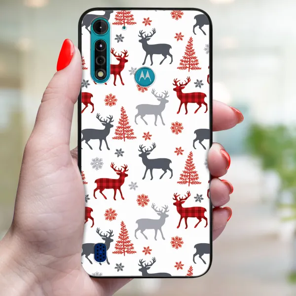 MY ART Kryt s vianočným dizajnom Motorola Moto G8 Power Lite DEER (068)