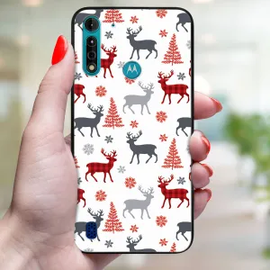 MY ART Kryt s vianočným dizajnom Motorola Moto G8 Power Lite DEER (068)