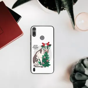 MY ART Kryt s vianočným dizajnom Motorola Moto E6s MERRY CHRISTMAS (074)