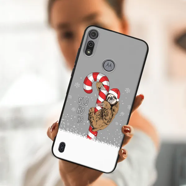 MY ART Kryt s vianočným dizajnom Motorola Moto E6s CANDY (076)