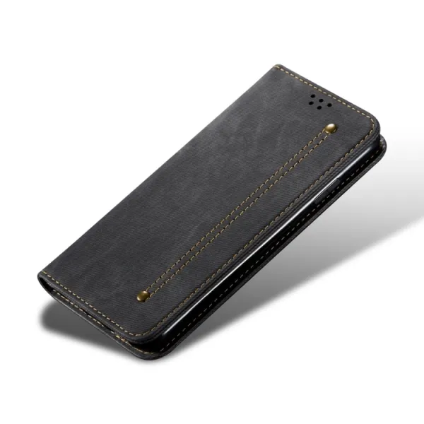 DENIM Peňaženkový kryt pre Oppo A78 čierny
