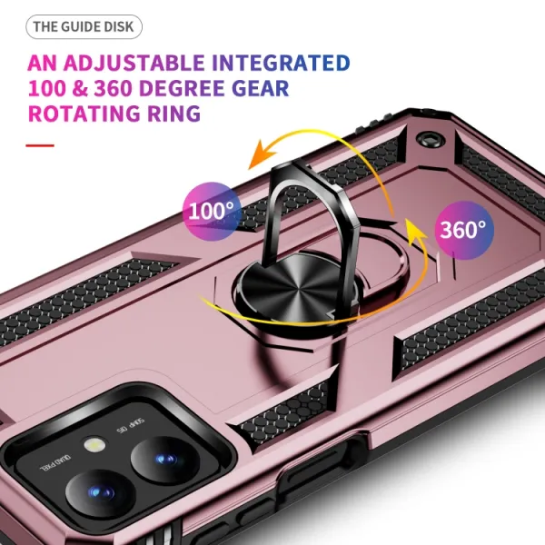 RING Ochranný kryt s držiakom pre Motorola Moto G14 ružový