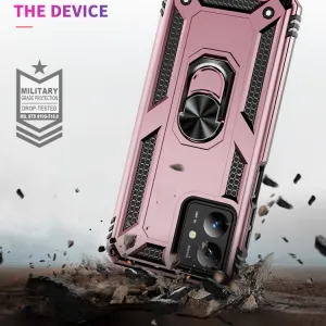 RING Ochranný kryt s držiakom pre Motorola Moto G14 ružový