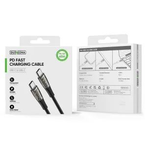 DUZZONA A6 60W Kábel USB Typ-C / USB Typ-C čierny