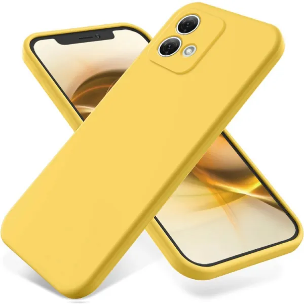 RUBBER Ochranný kryt pre Motorola Moto G84 5G žltý