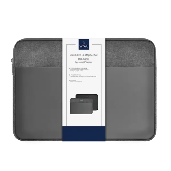 WIWU MINIMALIST LAPTOP Puzdro pre notebook s uhlopriečkou do 16" šedé