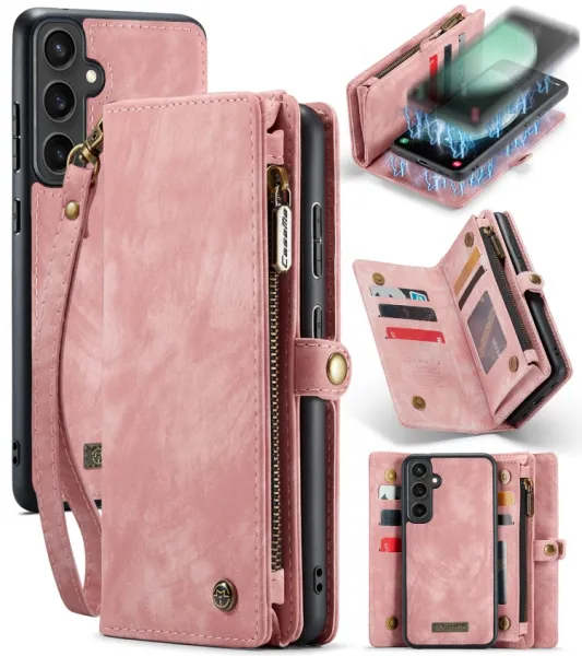WALLET Ochranný kryt s peňaženkou 2v1 pre Samsung Galaxy S23 FE 5G ružový