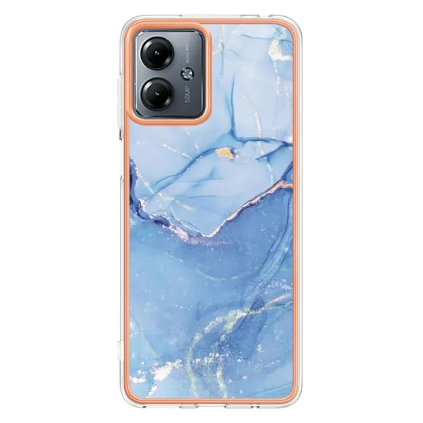 IMD MARBLE Ochranný kryt Motorola Moto G14 BLUE