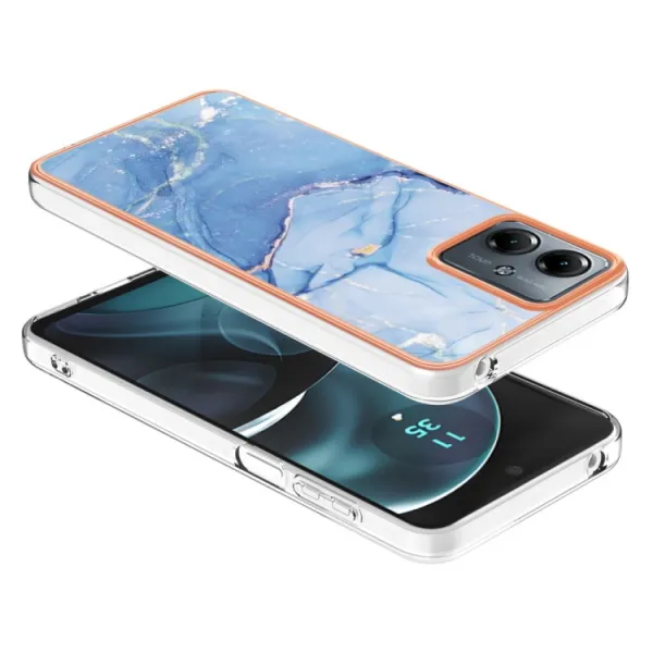IMD MARBLE Ochranný kryt Motorola Moto G14 BLUE