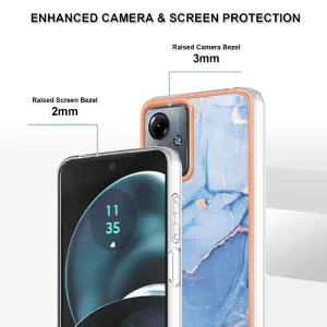 IMD MARBLE Ochranný kryt Motorola Moto G14 BLUE