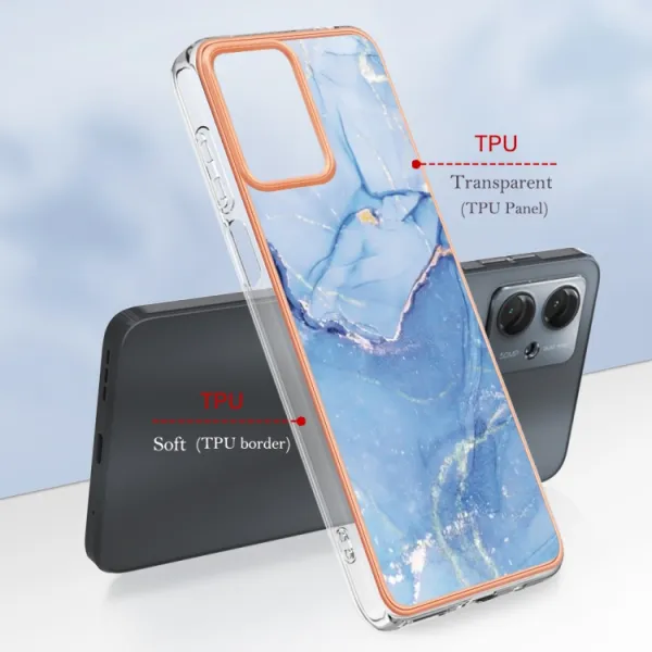 IMD MARBLE Ochranný kryt Motorola Moto G14 BLUE