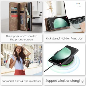 WALLET Ochranný kryt s peňaženkou 2v1 pre Samsung Galaxy S23 FE 5G hnedý