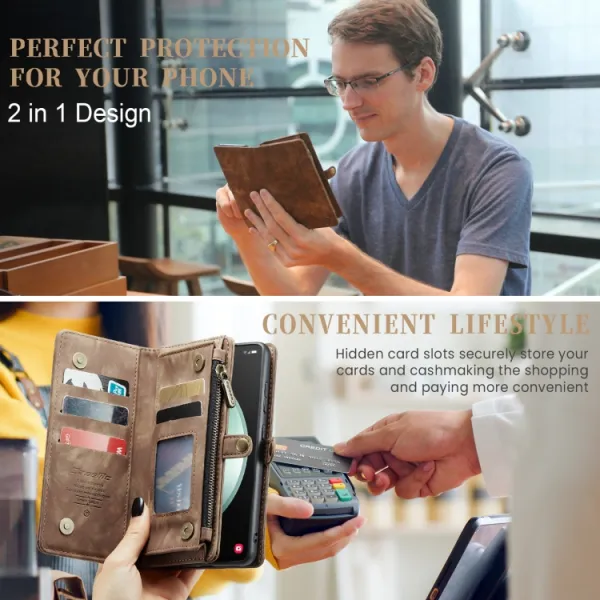 WALLET Ochranný kryt s peňaženkou 2v1 pre Samsung Galaxy S23 FE 5G hnedý