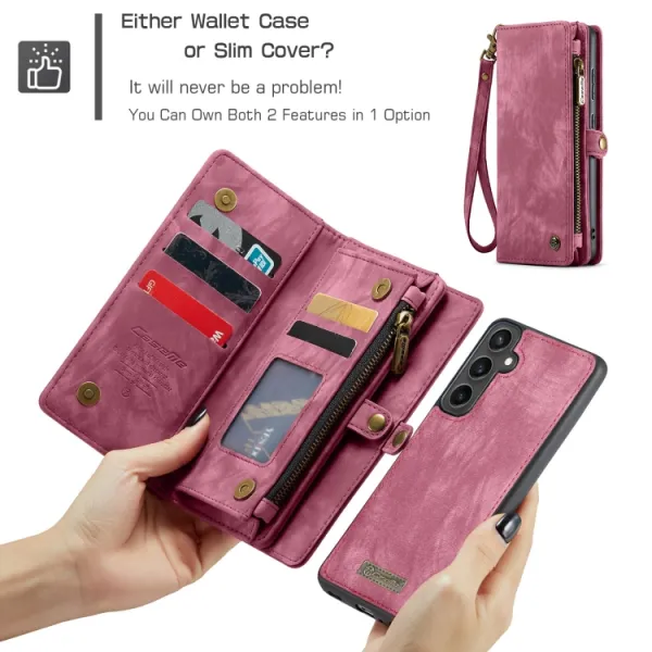 WALLET Ochranný kryt s peňaženkou 2v1 pre Samsung Galaxy S23 FE 5G červený