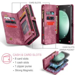 WALLET Ochranný kryt s peňaženkou 2v1 pre Samsung Galaxy S23 FE 5G červený