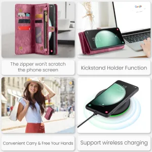WALLET Ochranný kryt s peňaženkou 2v1 pre Samsung Galaxy S23 FE 5G červený