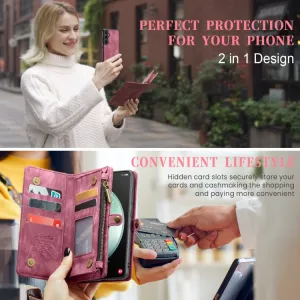WALLET Ochranný kryt s peňaženkou 2v1 pre Samsung Galaxy S23 FE 5G červený