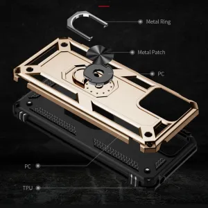 RING Ochranný kryt s držiakom pre Motorola Moto G14 zlatý