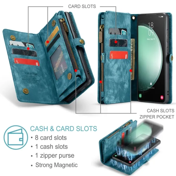 WALLET Ochranný kryt s peňaženkou 2v1 pre Samsung Galaxy S23 FE 5G modrý