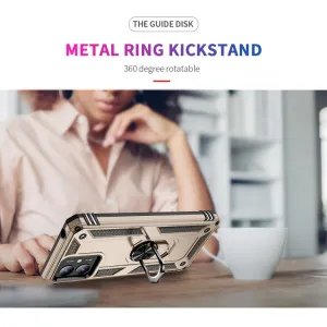 RING Ochranný kryt s držiakom pre Motorola Moto G14 zlatý