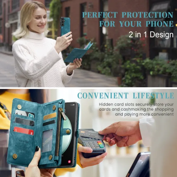 WALLET Ochranný kryt s peňaženkou 2v1 pre Samsung Galaxy S23 FE 5G modrý