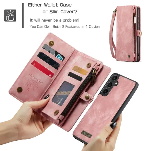 WALLET Ochranný kryt s peňaženkou 2v1 pre Samsung Galaxy S23 FE 5G ružový