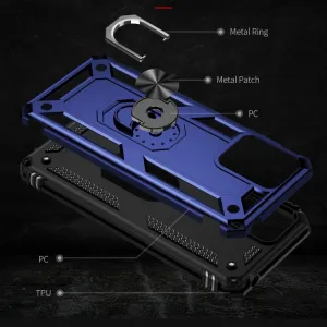 RING Ochranný kryt s držiakom pre Motorola Moto G14 modrý