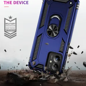 RING Ochranný kryt s držiakom pre Motorola Moto G14 modrý