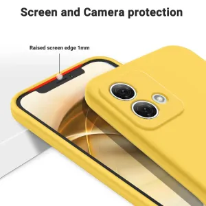 RUBBER Ochranný kryt pre Motorola Moto G84 5G žltý