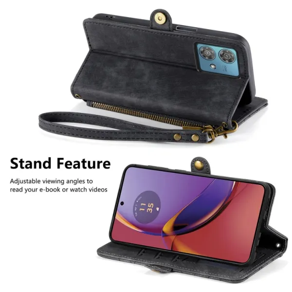GEOM Peňaženkové puzdro pre Motorola Moto G84 5G čierne