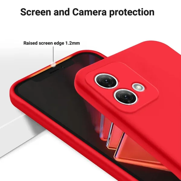 RUBBER Ochranný kryt pre Motorola Moto G84 5G červený
