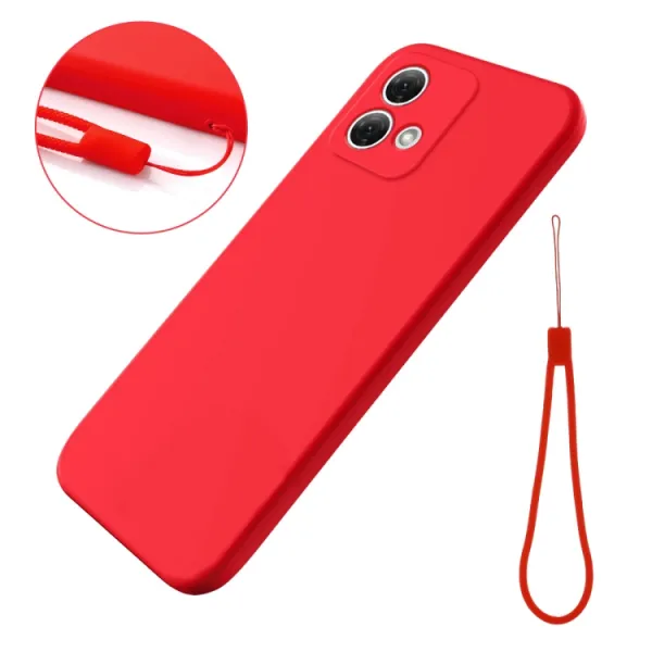 RUBBER Ochranný kryt pre Motorola Moto G84 5G červený