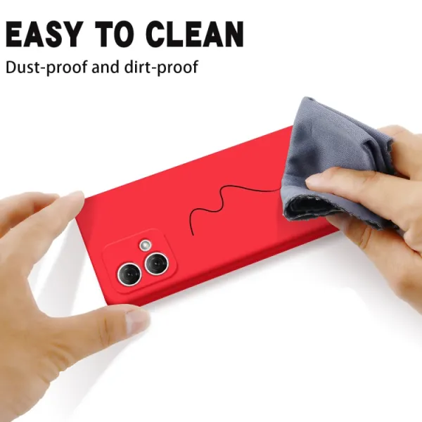 RUBBER Ochranný kryt pre Motorola Moto G84 5G červený