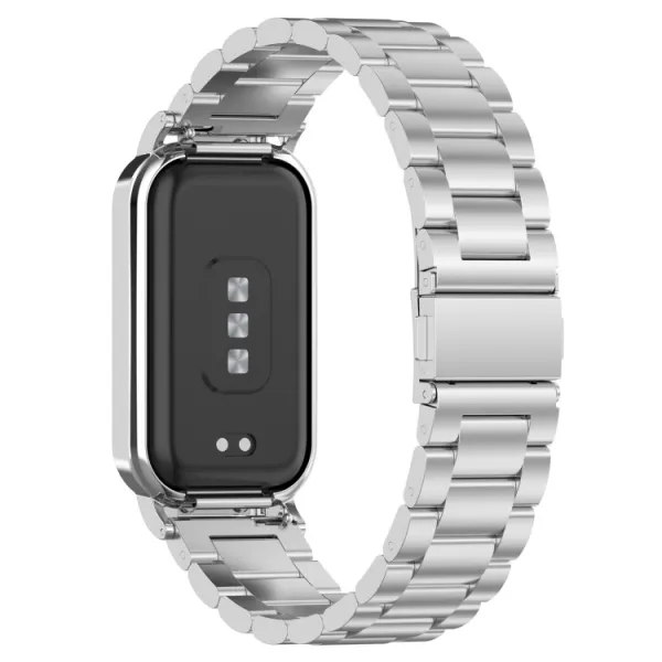 TECH-PROTECT Kovový remienok s krytom Xiaomi Smart Band 8 Active strieborný