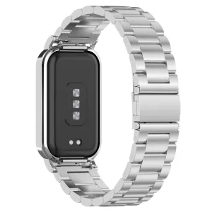 TECH-PROTECT Kovový remienok s krytom Xiaomi Smart Band 8 Active strieborný