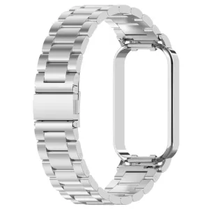 TECH-PROTECT Kovový remienok s krytom Xiaomi Smart Band 8 Active strieborný
