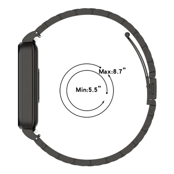 TECH-PROTECT Kovový remienok s krytom Xiaomi Smart Band 8 Active strieborný