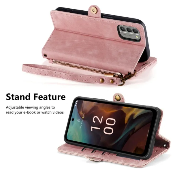GEOM Peňaženkové puzdro pre Nokia XR21 ružové