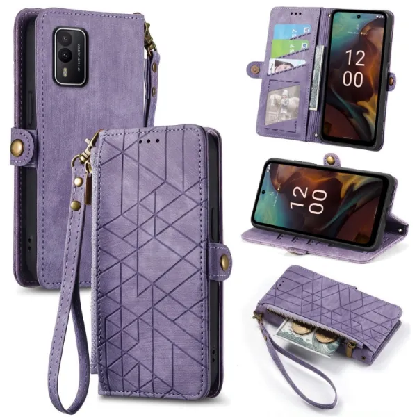 GEOM Peňaženkové puzdro pre Nokia XR21 fialové