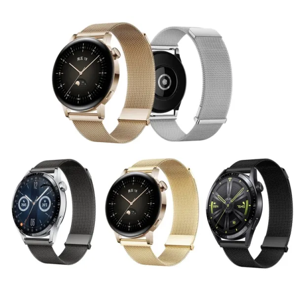 MILANESE Kovový remienok Huawei Watch GT 4 46mm čierny