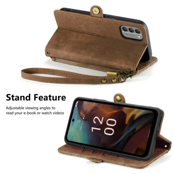 GEOM Peňaženkové puzdro pre Nokia XR21 hnedé