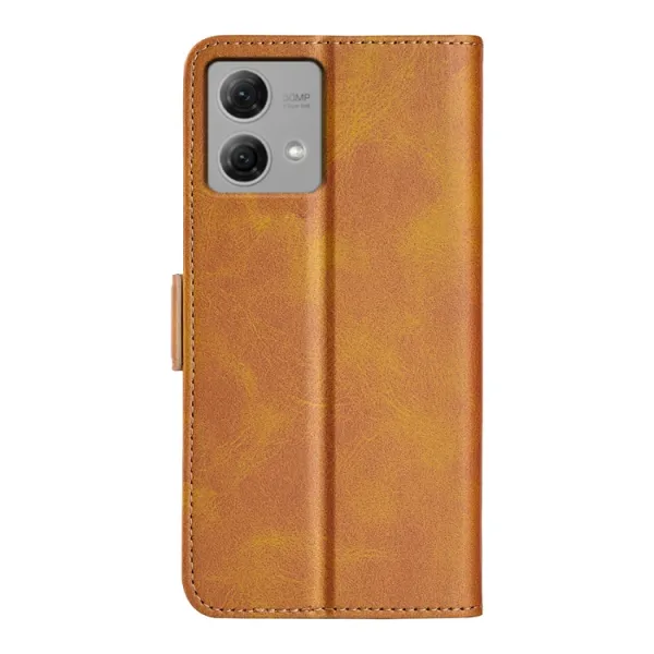 SIDE Peňaženkové puzdro pre Motorola Moto G84 5G svetlohnedé