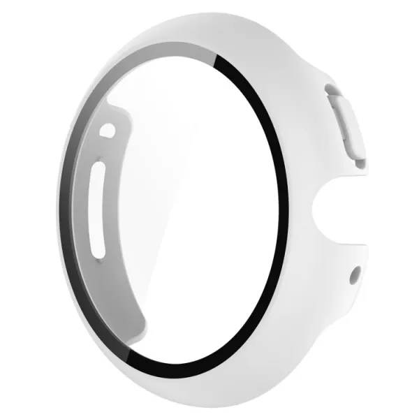 PC FULL COVER Plastový kryt so sklom pre Google Pixel Watch / Pixel Watch 2 biely