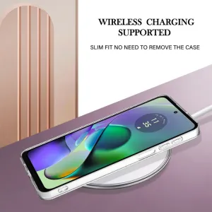 IMD MARBLE Ochranný kryt pre Motorola Moto G54 5G / G54 Power Edition 5G WHITE
